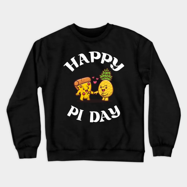 Happy Pi Day Math Teacher Gifts Leopard Rainbow Pineapple Crewneck Sweatshirt by KRMOSH